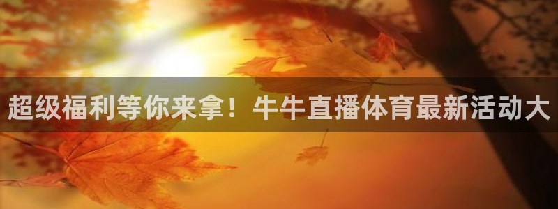鲸鱼体育免费直播nba：超级福利等你来拿！牛牛直播体育最新活动大